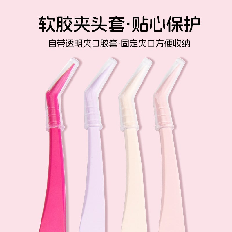 Spot Anti-Adhesive False Eyelash Tweezers, Professional Eyelash Grafting Gold Feather Clips, Novice Non-Adhesive Tweezers - Image 5